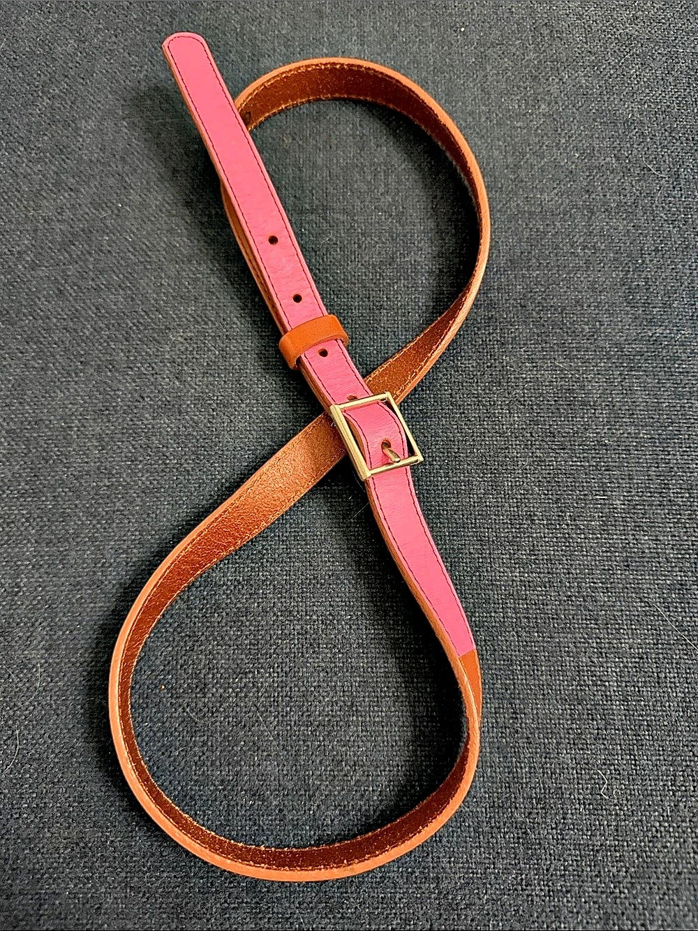 Gap Leather Belt in Brown & Pink Size Medium